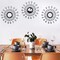 3 Pack Metal Wall Mirrors Rhinestones Starburst Mirror Set Bling Home Decorative Hanging Wall Art for Living Room Bedroom-Water-Drop Burst Black